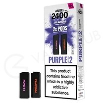 Purple Edition 2 Vapes Bars Angel 2400 Prefilled Pods