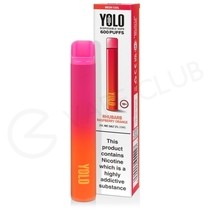 Rhubarb Raspberry Orange Yolo Bar M600 Disposable Vape