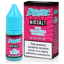 Sour Strawberry Bubblegum Nic Salt E-Liquid by Brutal