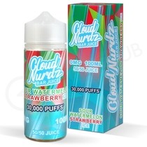 Sour Watermelon Strawberry Ice Shortfill E-Liquid by Cloud Nurdz Bar Juice 100ml