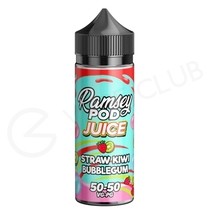 Straw Kiwi Bubblegum Shortfill E-Liquid by Ramsey Pod 100ml