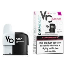 Strawberry Ice Vapes Bars Diamond 6000 Refill Pack