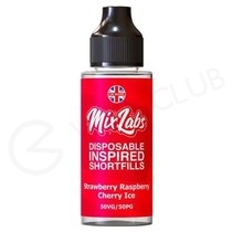 Strawberry Raspberry Cherry Ice Shortfill E-Liquid by Mix Labs 100ml