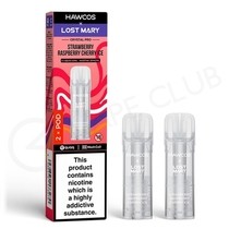 Strawberry Raspberry Cherry Ice Hawcos x Lost Mary Crystal Pro Refilled Pod