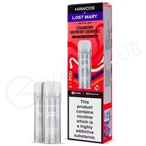 Strawberry Raspberry Cherry Ice Hawcos x Lost Mary Crystal Pro Refilled Pod