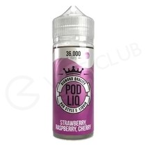 Strawberry Raspberry Cherry Shortfill E-Liquid by Pod Liq 80ml