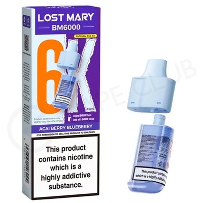 Acai Berry Blueberry Lost Mary BM6000 Refill Pack