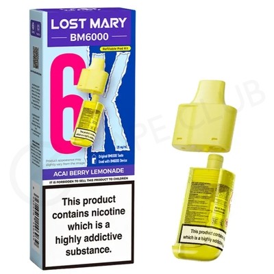 Acai Berry Lemonade Lost Mary BM6000 Refill Pack