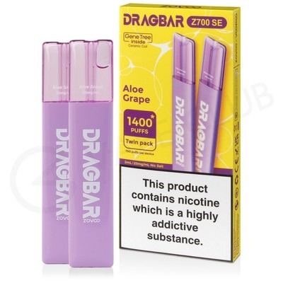 Aloe Grape Drag Bar Z700 SE Disposable Vape (2 Pack)