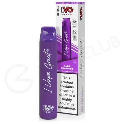 Aloe Grape Ice IVG Bar Plus Disposable Vape