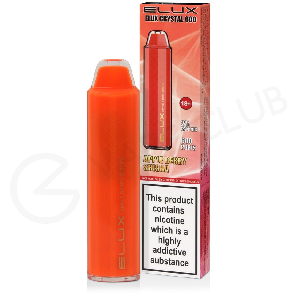 Apple & Berry Shisha Elux Crystal 600 Disposable Vape