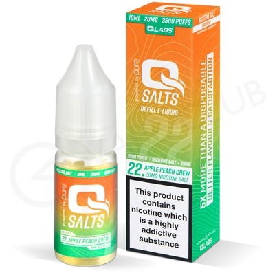 Apple & Peach Chew Nic Salt E-Liquid by QSalts