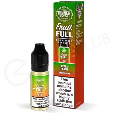 Apple Peach Nic Salt E-Liquid by Dinner Lady Fruit Full