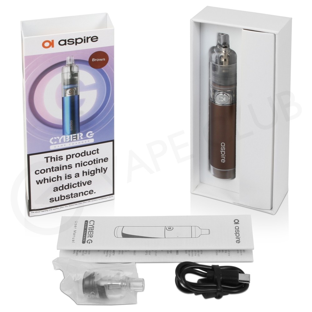 Aspire Cyber G Vape Kit Free 10ml ELiquid Next Day Delivery