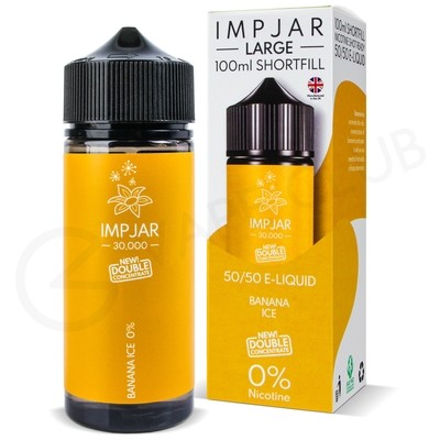 Banana Ice Shortfill E-Liquid by Imp Jar Large 100ml