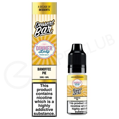Banoffee Pie Nic Salt E-Liquid by Dinner Lady Dessert Bar Salts