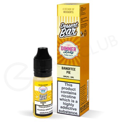 Banoffee Pie Nic Salt E-Liquid by Dinner Lady Dessert Bar Salts