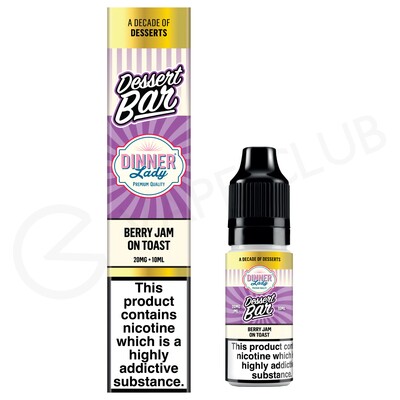 Berry Jam On Toast Nic Salt E-Liquid by Dinner Lady Dessert Bar Salts