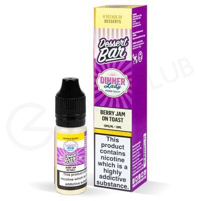 Berry Jam On Toast Nic Salt E-Liquid by Dinner Lady Dessert Bar Salts