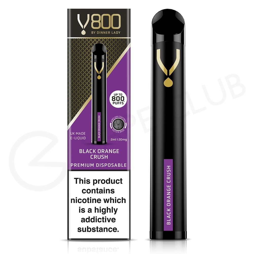 Black Orange Crush V800 Dinner Lady Disposable Vape