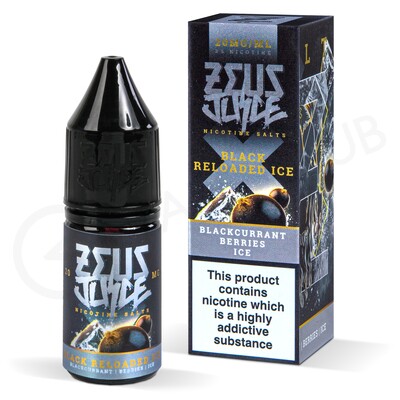 Black Reloaded Ice Nic Salt E-Liquid by Zeus Juice