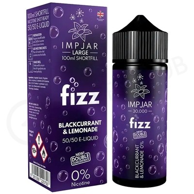 Blackcurrant & Lemonade Shortfill E-Liquid by Imp Jar Fizz 100ml