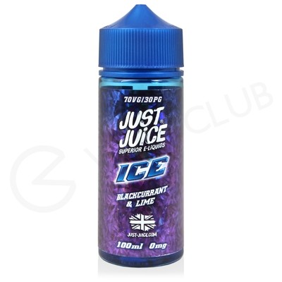 Blackcurrant & Lime Shortfill E-Liquid by Just Juice Ice 100ml