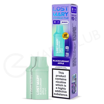 Blackcurrant Apple Lost Mary BM600 Prefilled Pods