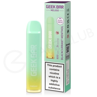 Blackcurrant Menthol Geek Bar Meloso Disposable Vape