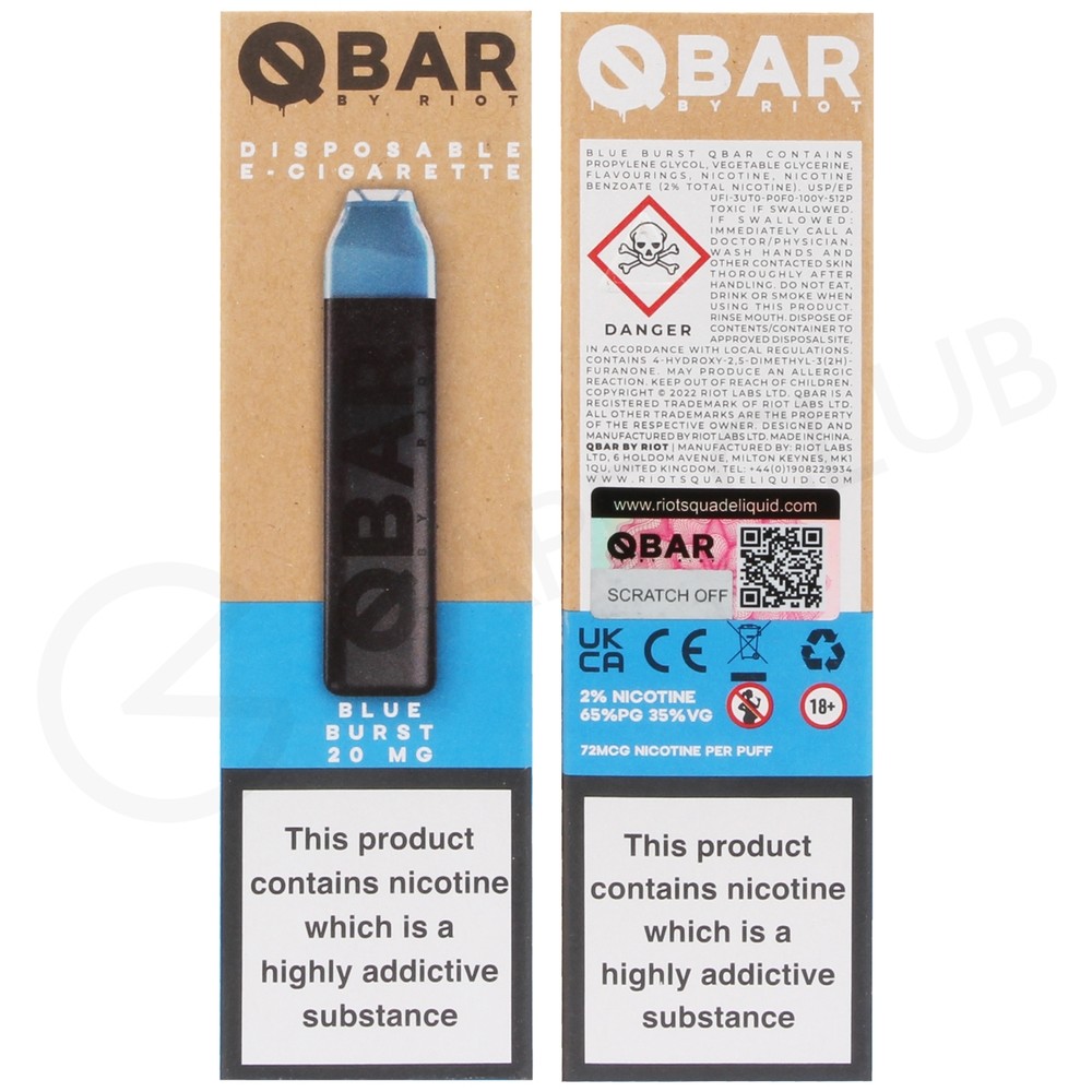 Blue Burst Riot Squad Q Bar Disposable Vape