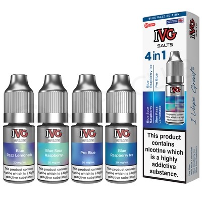 Blue Edition Nic Salt E-Liquid by IVG 4 in 1 Salts