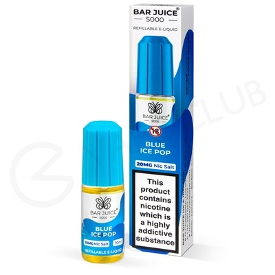 Blue Ice Pop Nic Salt E-Liquid by Bar Juice 5000