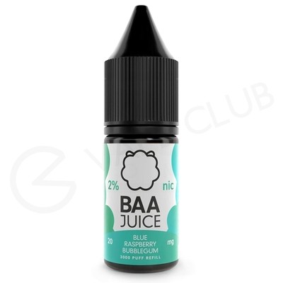 Blue Raspberry Bubblegum Nic Salt E-Liquid by Baa Juice