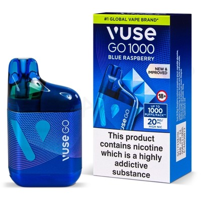 Blue Raspberry Vuse Go 1000 Box Disposable Vape