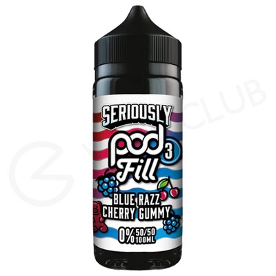 Blue Razz Cherry Gummy Shortfill E-Liquid by Seriously Pod Fill 3 100ml