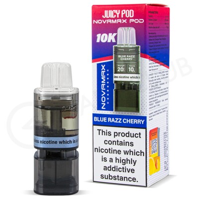 Blue Razz Cherry Juicy Pod Novamax 10K Refill Pack