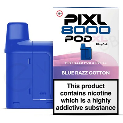Blue Razz Cotton Pixl 8000 Refill Pod