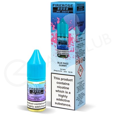 Blue Razz Gummy Nic Salt E-Liquid by Elux Firerose