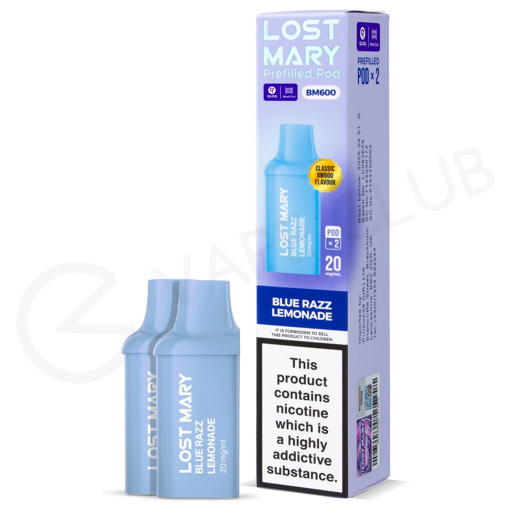 Blue Razz Lemonade Lost Mary BM600 Prefilled Pods