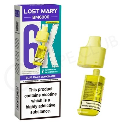 Blue Razz Lemonade Lost Mary BM6000 Refill Pack