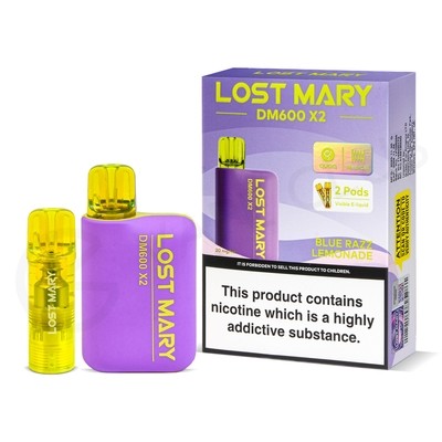 Blue Razz Lemonade Lost Mary DM600 X2 Disposable Vape