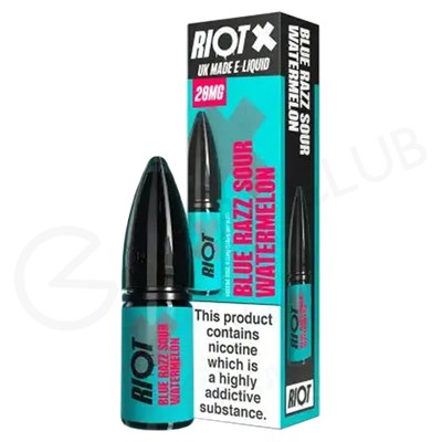 Blue Razz Sour Watermelon Nic Salt E-Liquid by Riot X
