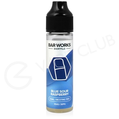 Blue Sour Raspberry Shortfill E-Liquid by Bar Works 50ml