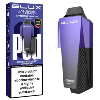 Blueberry Cherry Cranberry Elux Cyberover 6K Refill Pack