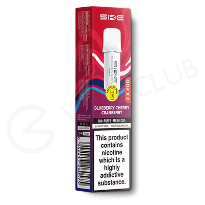 Blueberry Cherry Cranberry SKE Crystal 600 Pro Prefilled Pods