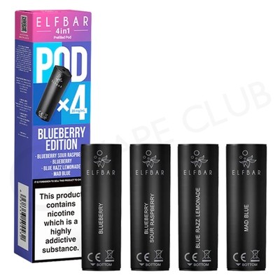 Blueberry Edition Elf Bar 4 in 1 Prefilled Pods