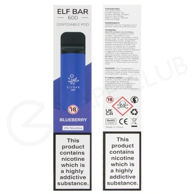 Blueberry Elf Bar Disposable Vape