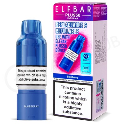 Blueberry Elf Bar Plus 50 Refill Pod