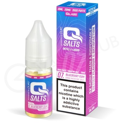 Blueberry Gum Nic Salt E-Liquid by QSalts