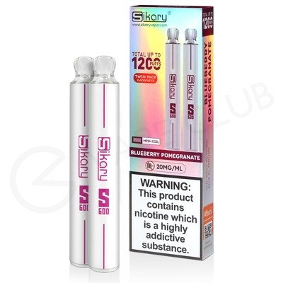 Blueberry Pomegranate Sikary S600 Disposable Vape Twin Pack
